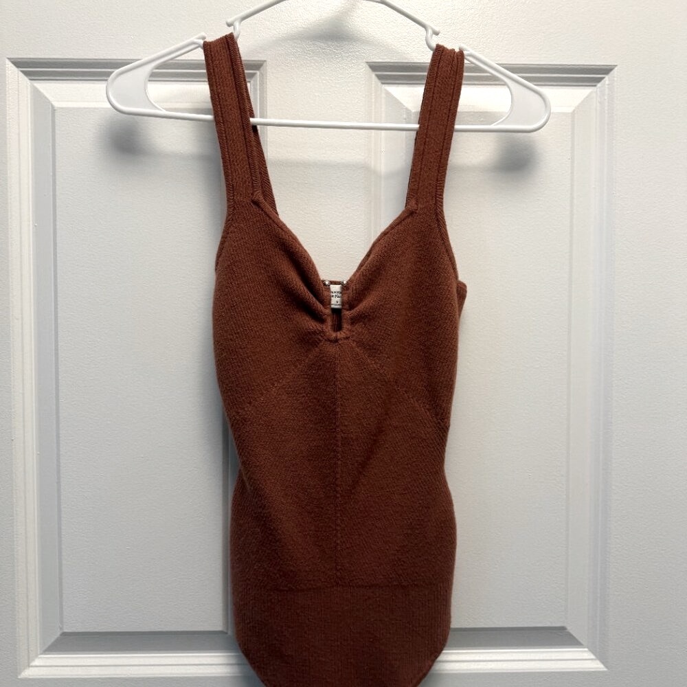 Abercrombie & Fitch Bodysuit with Silver Embellishment - Rust Color - Size Small